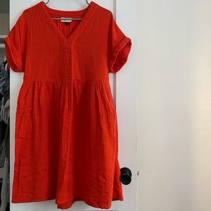 Universal Thread - Red/Orange Babydoll Dress